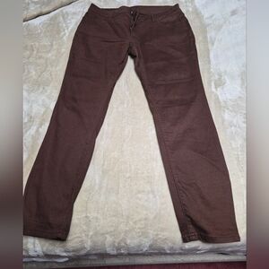 Brown Straight-Leg Pants